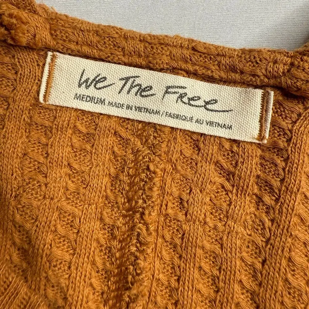 Free People New Magic Thermal Waffle Top in Pretty Penny - Picture 5 of 11